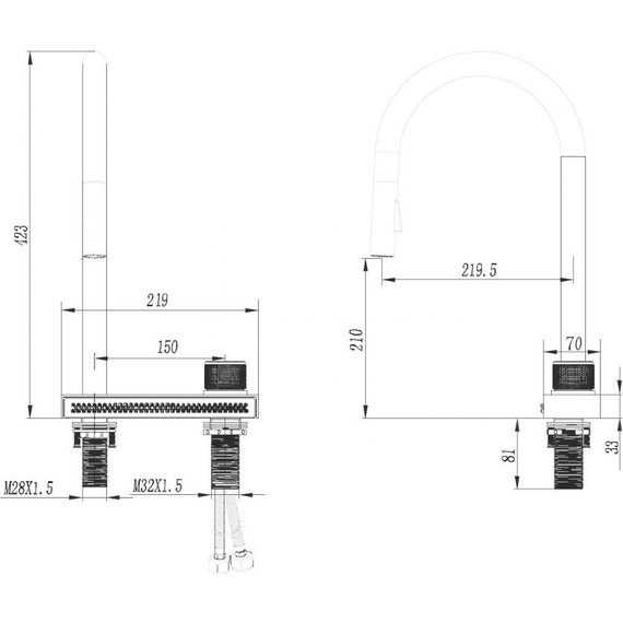 Смеситель для кухни Abber Wasser Kreis AF8114B, с подключением фильтра и выдвижной лейкой, чёрный матовый, Цвет производителя: чёрный матовый - фото, картинка 3 Смеситель для кухни Abber Wasser Kreis AF8114B, с подключением фильтра и выдвижной лейкой, чёрный матовый, Цвет производителя: чёрный матовый - фото 3