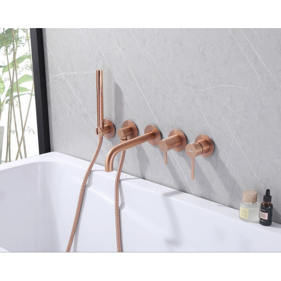 Смеситель для ванны Abber Wasser Kreis AF8130MRG, золото матовое - фото 3