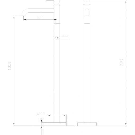 Смеситель для раковины напольный Abber Wasser Kreis AF8140RG, розовое золото, Цвет производителя: розовое золото - фото 3
