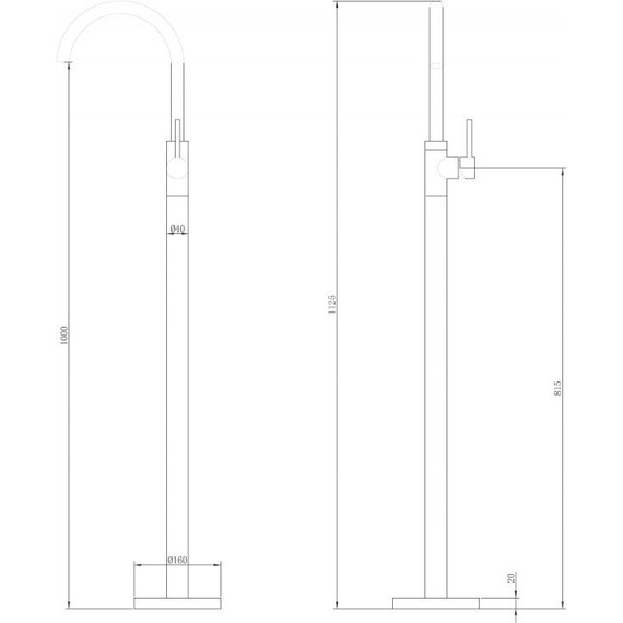 Смеситель для раковины напольный Abber Wasser Kreis AF8141RG, розовое золото, Цвет производителя: розовое золото - фото 6