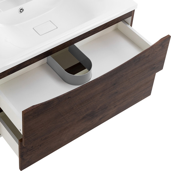 Тумба подвесная с раковиной BelBagno MARINO-900-2C-SO-RW-P 90 см, Rovere Moro (раковина BB900/450-LV-MR-PR) - фото 6