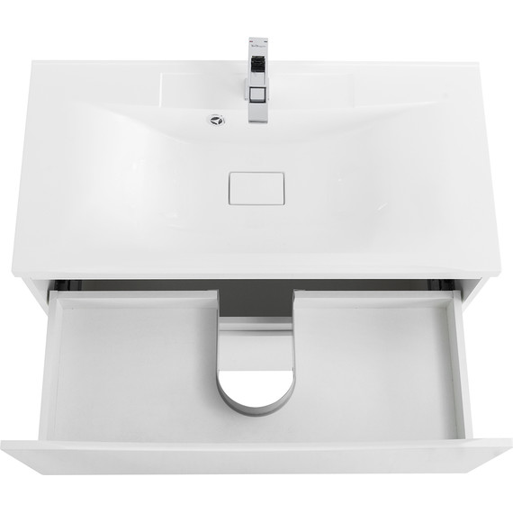 Тумба напольная с раковиной BelBagno MARINO-800-2C-PIA-BL-P 80 см, Bianco Lucido (раковина BB800/450-LV-MR-PR) - фото 4