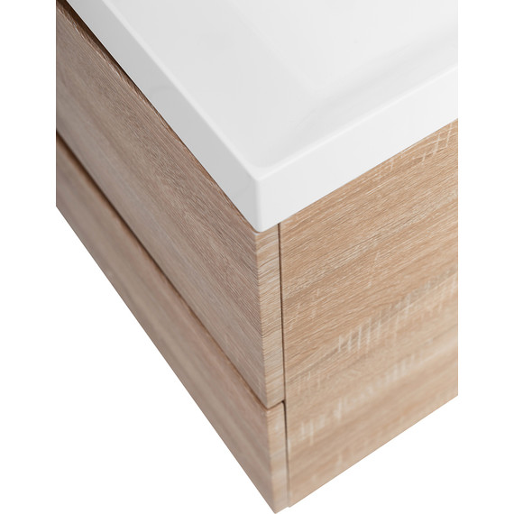 Тумба подвесная с раковиной BelBagno MARINO-800-2C-SO-WO-P 80 см, Rovere Bianco (раковина BB800/450-LV-MR-PR) - фото 4