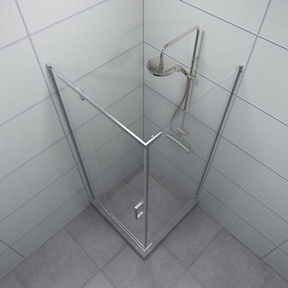 Душевое ограждение Triton Терра 90x90 см, хром/прозрачное - фото, картинка 3 Душевое ограждение Triton Терра 90x90 см, хром/прозрачное - фото 3