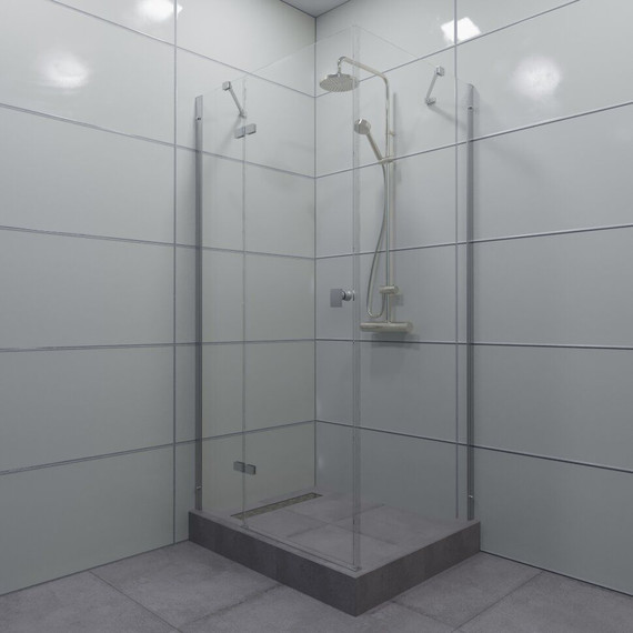 Душевое ограждение Triton Брава 120x80 см, хром/прозрачное - фото 2