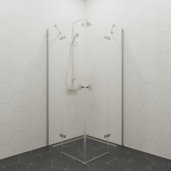 Душевое ограждение Triton Дельта 90x90 см, хром/прозрачное - фото 2