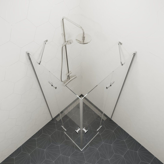 Душевое ограждение Triton Дельта 90x90 см, хром/прозрачное - фото 3