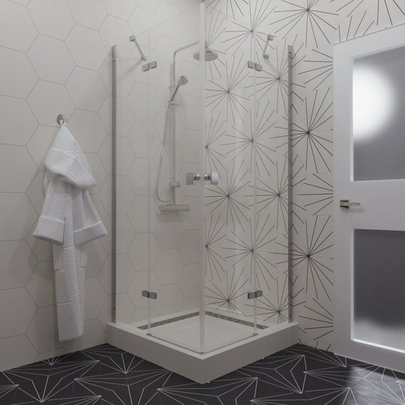 Душевое ограждение Triton Дельта 90x90 см, хром/прозрачное - фото 6