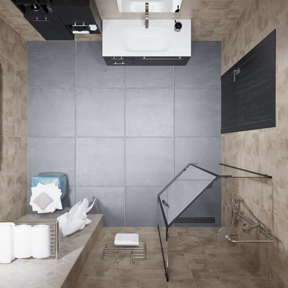 Душевое ограждение Triton Дека 90x90 см, чёрный/прозрачное - фото 7