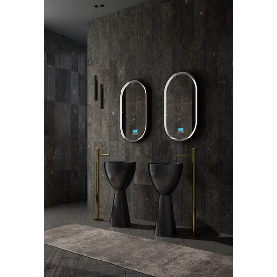 Раковина напольная Abber Karbon 45 см AK2003, чёрный - фото 2