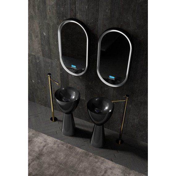 Раковина напольная Abber Karbon 45 см AK2003, чёрный - фото 3