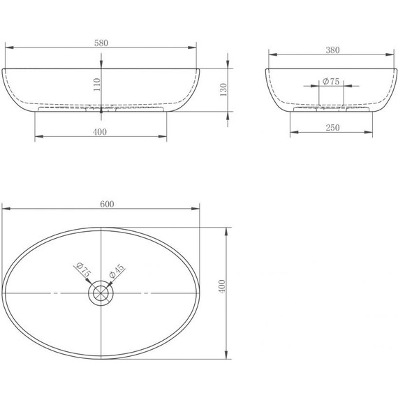 Раковина-чаша Abber Karbon 60 см AK2041, чёрный - фото 5