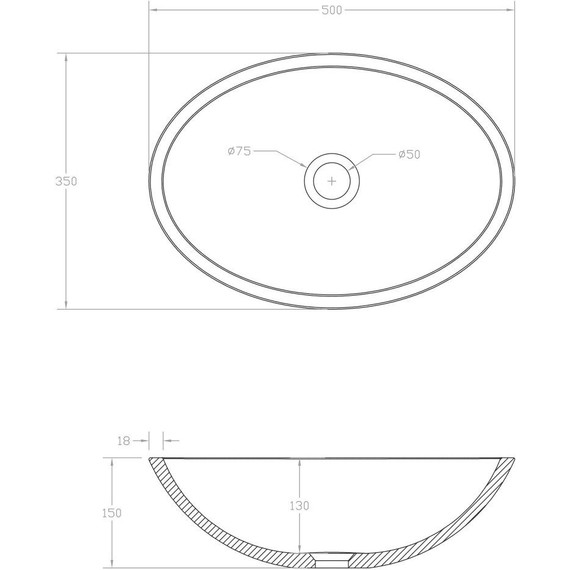 Раковина-чаша Abber Karbon 50 см AK2042, чёрный - фото 5