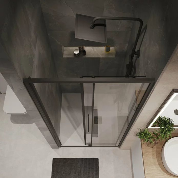 Душевая дверь Niagara Nova 90 см NG-84-9AB, черный/прозрачное - фото 5