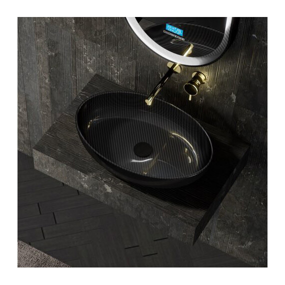 Раковина-чаша Abber Karbon 60 см AK2041, чёрный - фото 
