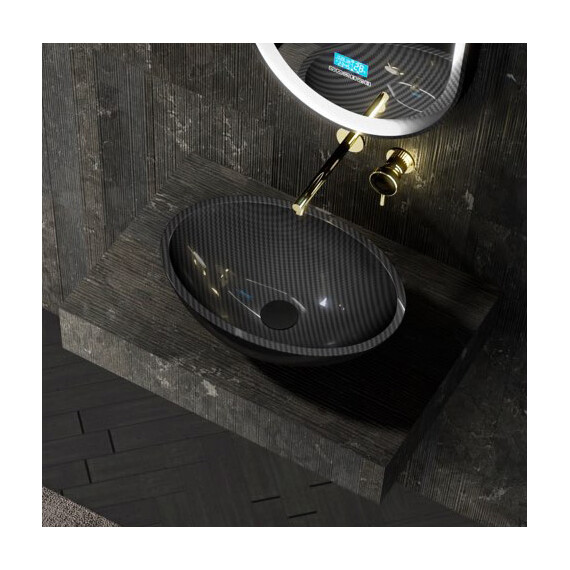 Раковина-чаша Abber Karbon 50 см AK2042, чёрный - фото 