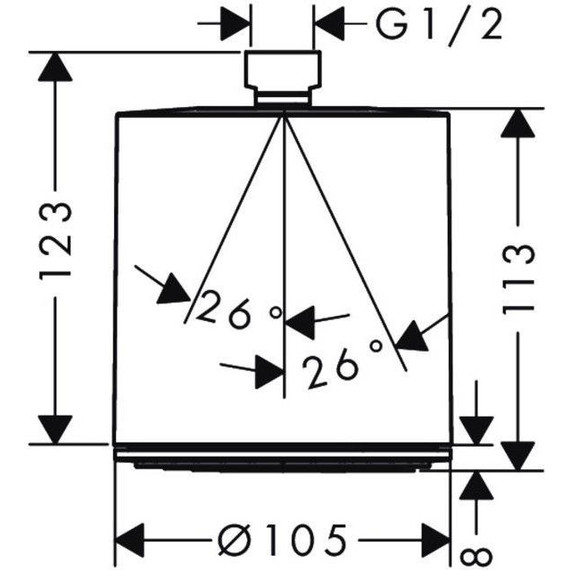 Верхний душ Hansgrohe Pulsify 105x105 мм 24130670, чёрный матовый - фото 6