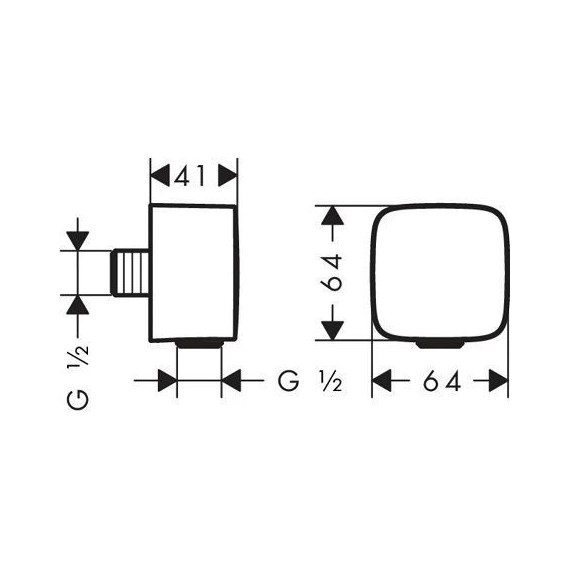 Шланговое подсоединение Hansgrohe FixFit 26457140, бронза шлифованная - фото 2