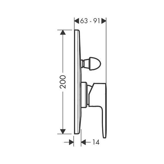 Смеситель для ванны Hansgrohe Vernis Blend 71449000 - фото 3