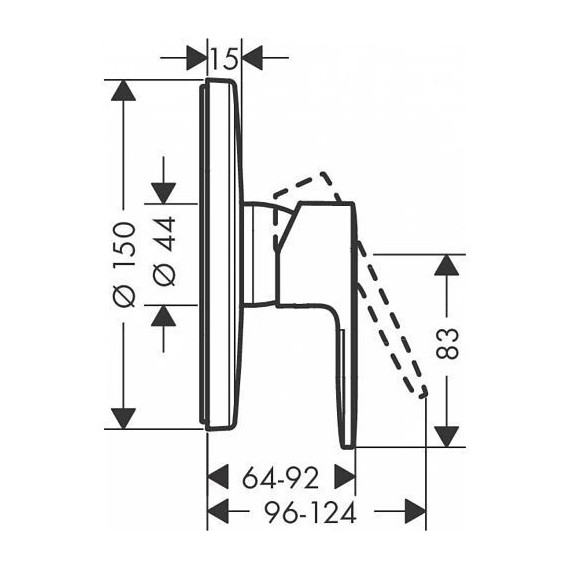 Смеситель для душа Hansgrohe Vernis Blend 71667000 - фото 2