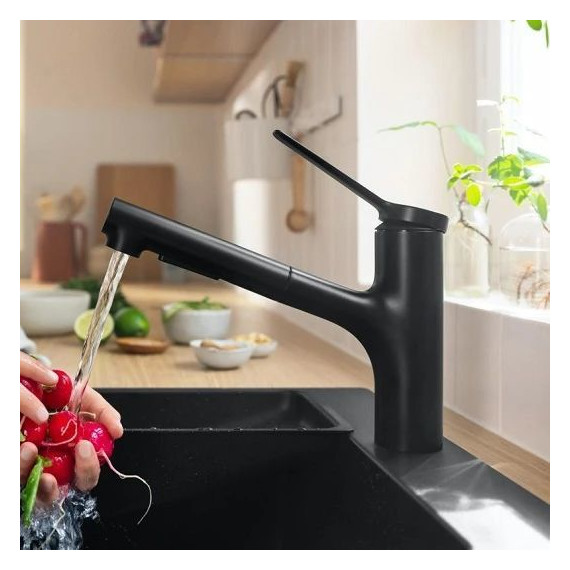 Смеситель для кухни Hansgrohe Zesis M33 74800670, чёрный матовый - фото 5