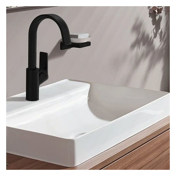 Смеситель для раковины Hansgrohe Vivenis 210 75030670, чёрный матовый - фото 2