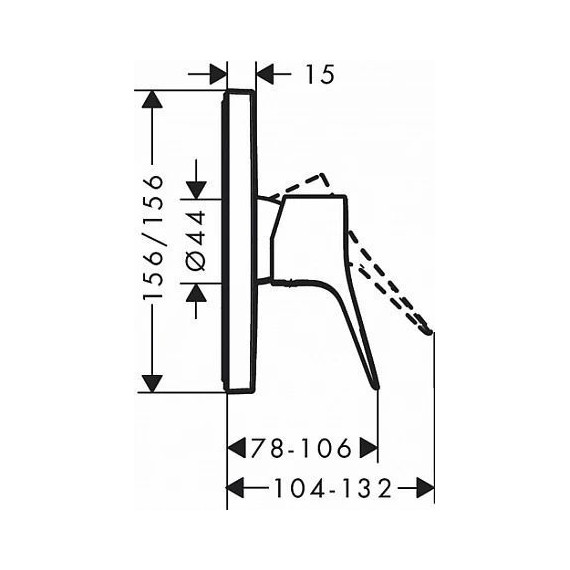 Смеситель для душа Hansgrohe Vivenis 75615700, белый матовый - фото 2