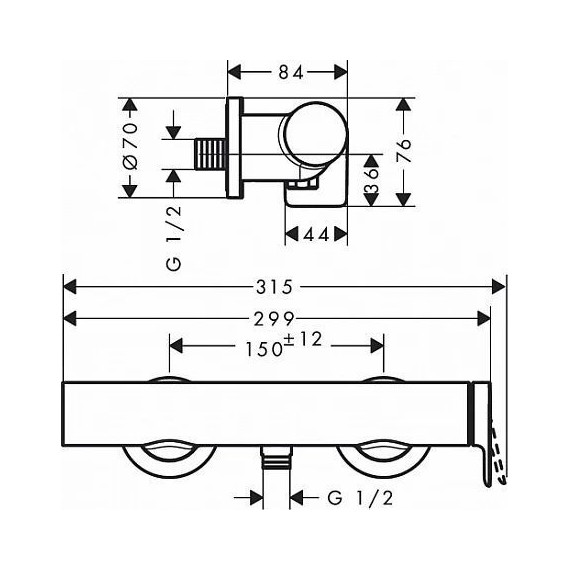 Смеситель для душа Hansgrohe Vivenis 75620700, белый матовый - фото 2