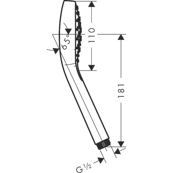Ручной душ Hansgrohe Croma E 26814670, чёрный матовый - фото 2
