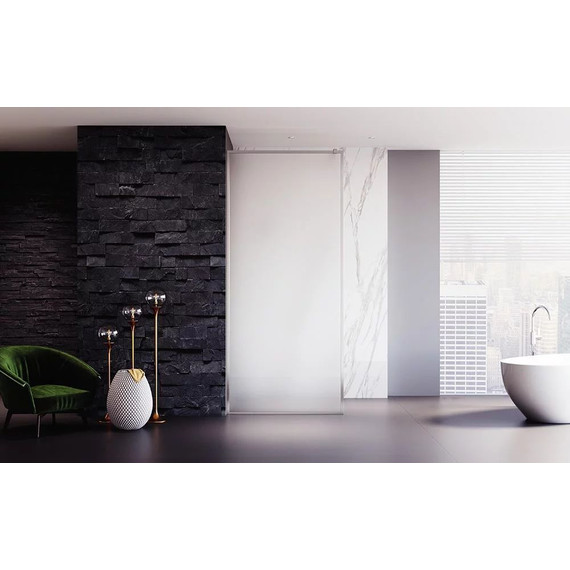 Душевая перегородка Veconi Korato 120 см KR81FR-120-07-C4 (стекло 8 мм) с кронштейном в комплекте, хром/матовое - фото 2