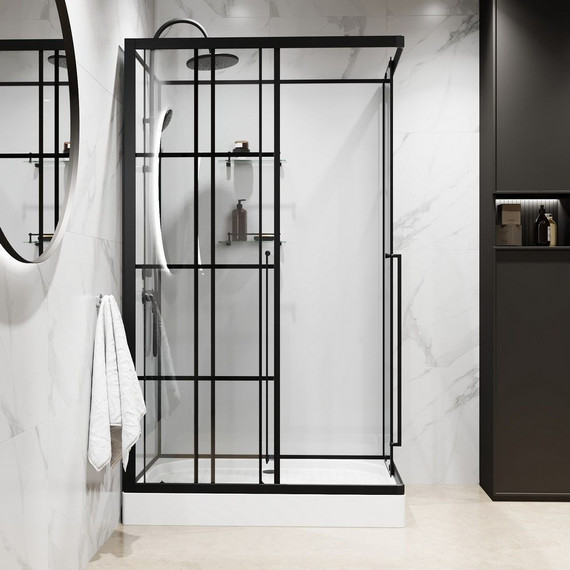 Душевая кабина Niagara Standart 120x80 см L ST120/80/15QL/KL/BKT, чёрный/прозрачное - фото 5