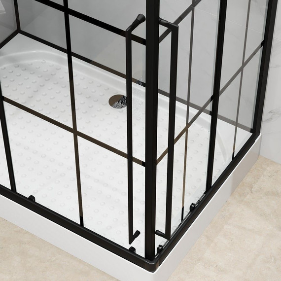 Душевая кабина Niagara Standart 120x80 см L ST120/80/15QL/KL/BKT, чёрный/прозрачное - фото 6