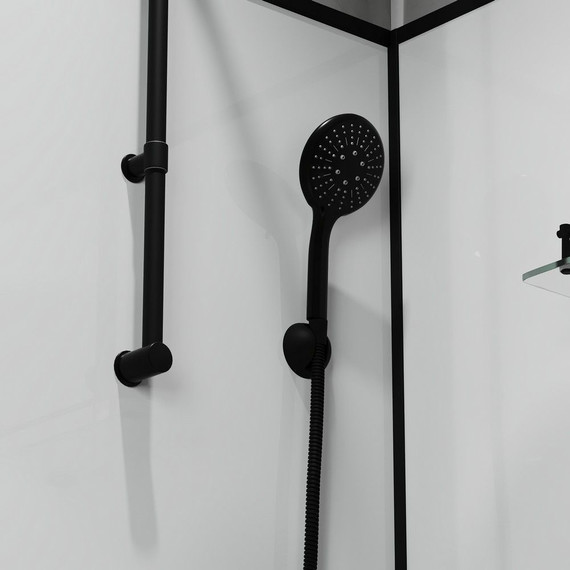 Душевая кабина Niagara Standart 100x80 см L ST100/80/15QL/KL/BKT, чёрный/прозрачное - фото, картинка 8 Душевая кабина Niagara Standart 100x80 см L ST100/80/15QL/KL/BKT, чёрный/прозрачное - фото 8