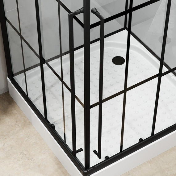 Душевая кабина Niagara Standart 90x90 см L ST90/15QL/KL/BKT, чёрный/прозрачное - фото, картинка 4 Душевая кабина Niagara Standart 90x90 см L ST90/15QL/KL/BKT, чёрный/прозрачное - фото 4