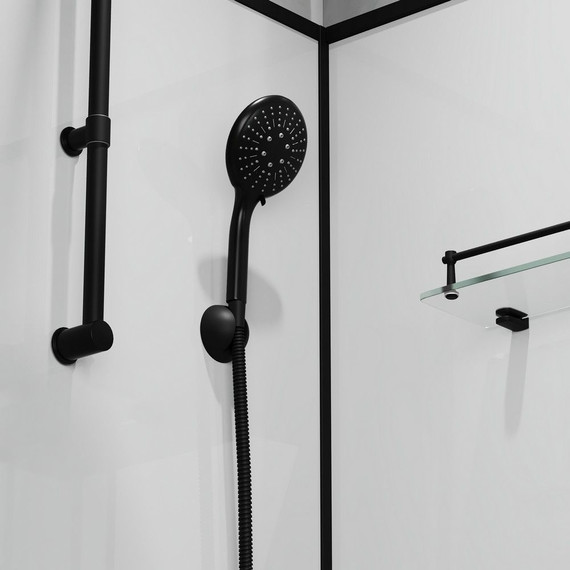 Душевая кабина Niagara Standart 90x90 см L ST90/15QL/KL/BKT, чёрный/прозрачное - фото, картинка 6 Душевая кабина Niagara Standart 90x90 см L ST90/15QL/KL/BKT, чёрный/прозрачное - фото 6