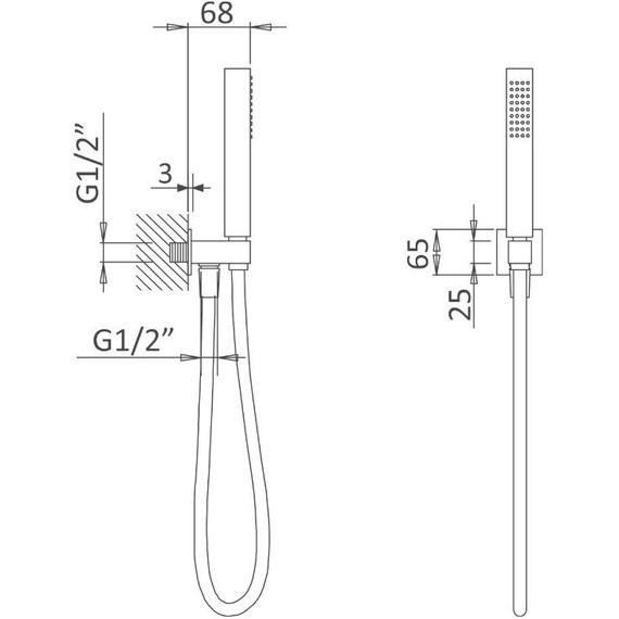 Гигиенический душ Cezares PORTA-DEFM-SR, sunrise - фото 2