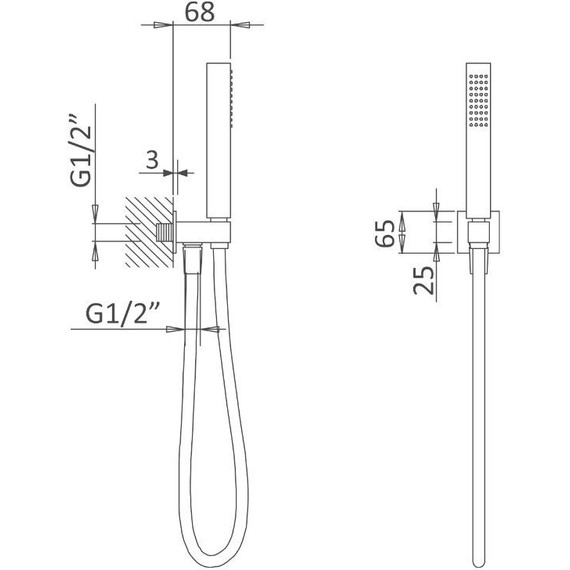 Гигиенический душ Cezares PORTA-DEFM-SR, sunrise - фото 2