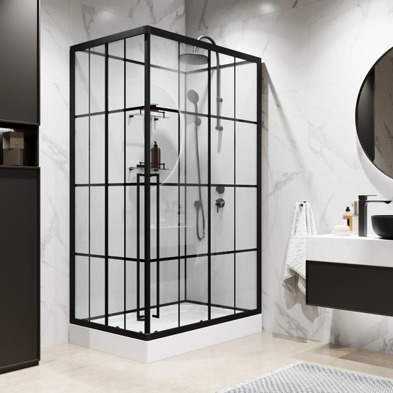 Душевая кабина Niagara Standart 120x80 см R ST120/80/15QR/KL/BKT, чёрный/прозрачное - фото 3