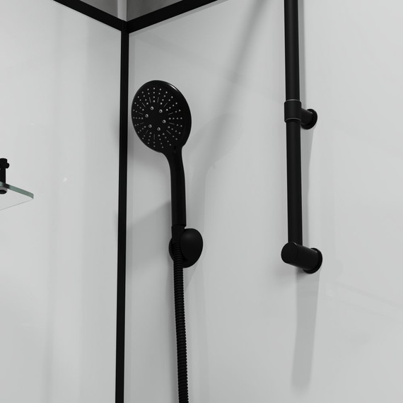 Душевая кабина Niagara Standart 100x80 см R ST100/80/15QR/KL/BKT, чёрный/прозрачное - фото, картинка 8 Душевая кабина Niagara Standart 100x80 см R ST100/80/15QR/KL/BKT, чёрный/прозрачное - фото 8