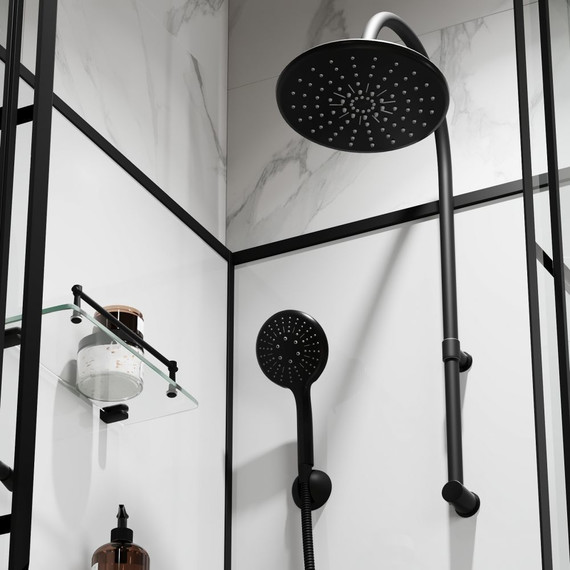 Душевая кабина Niagara Standart 100x80 см R ST100/80/15QR/KL/BKT, чёрный/прозрачное - фото, картинка 9 Душевая кабина Niagara Standart 100x80 см R ST100/80/15QR/KL/BKT, чёрный/прозрачное - фото 9