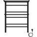 Полотенцесушитель электрический Aquatek Альфа с полкой П7 500х700 мм AQ EL RRP0770BL чёрный муар - фото 