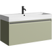 Тумба подвесная с раковиной Aqwella Pure 100 см PUR0110SH, шалфей зелёный, Цвет фасада: зелёный - фото 