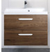 Тумба подвесная с раковиной BelBagno AURORA-700-2C-SO-RT 70 см, Rovere Tabacco, Цвет фасада: Rovere Tabacco - фото 
