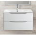 Тумба подвесная с раковиной BelBagno ACQUA-800-2C-SO-BL 80 см, Bianco Lucido, Цвет фасада: Bianco Lucido - фото 