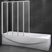 Шторка для ванны Cezares Relax V-5 120 см, белый/прозрачное - фото 
