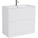 Тумба напольная с раковиной BelBagno ACQUA-900-2C-PIA-BL 90 см, Bianco Lucido - фото 