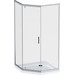 Душевое ограждение Am.Pm Gem 90x90 см W90G-405-090MT, хром/прозрачное - фото 